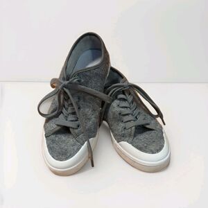 Rag & Bone Standard Issue Felted Wool Sneakers Womens US 8 EU 39 Gray Lace Up